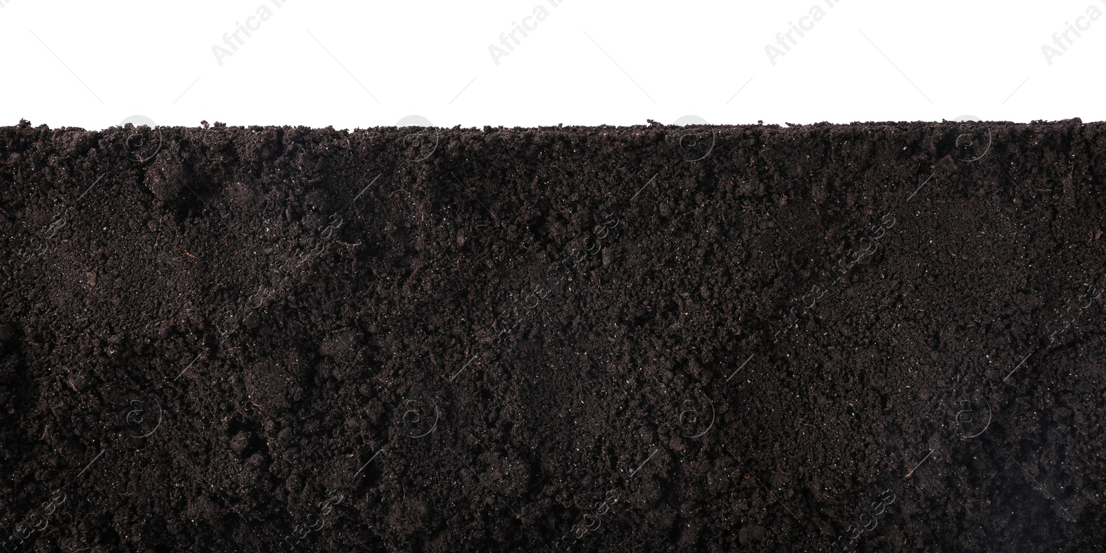 Fresh soil isolated on white, top view Photo of Fresh soil isolated on white, top view