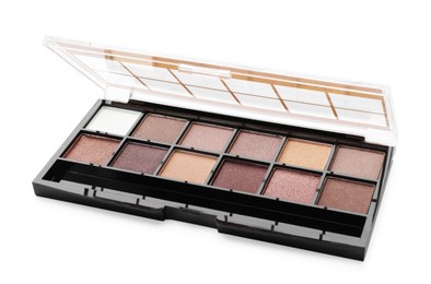Photo of One beautiful eyeshadow palette isolated on white