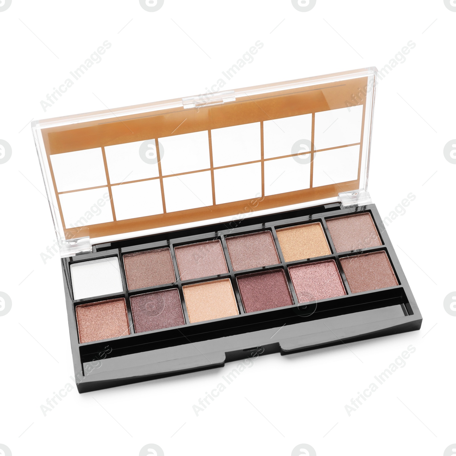 Photo of One beautiful eyeshadow palette isolated on white