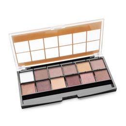 Photo of One beautiful eyeshadow palette isolated on white