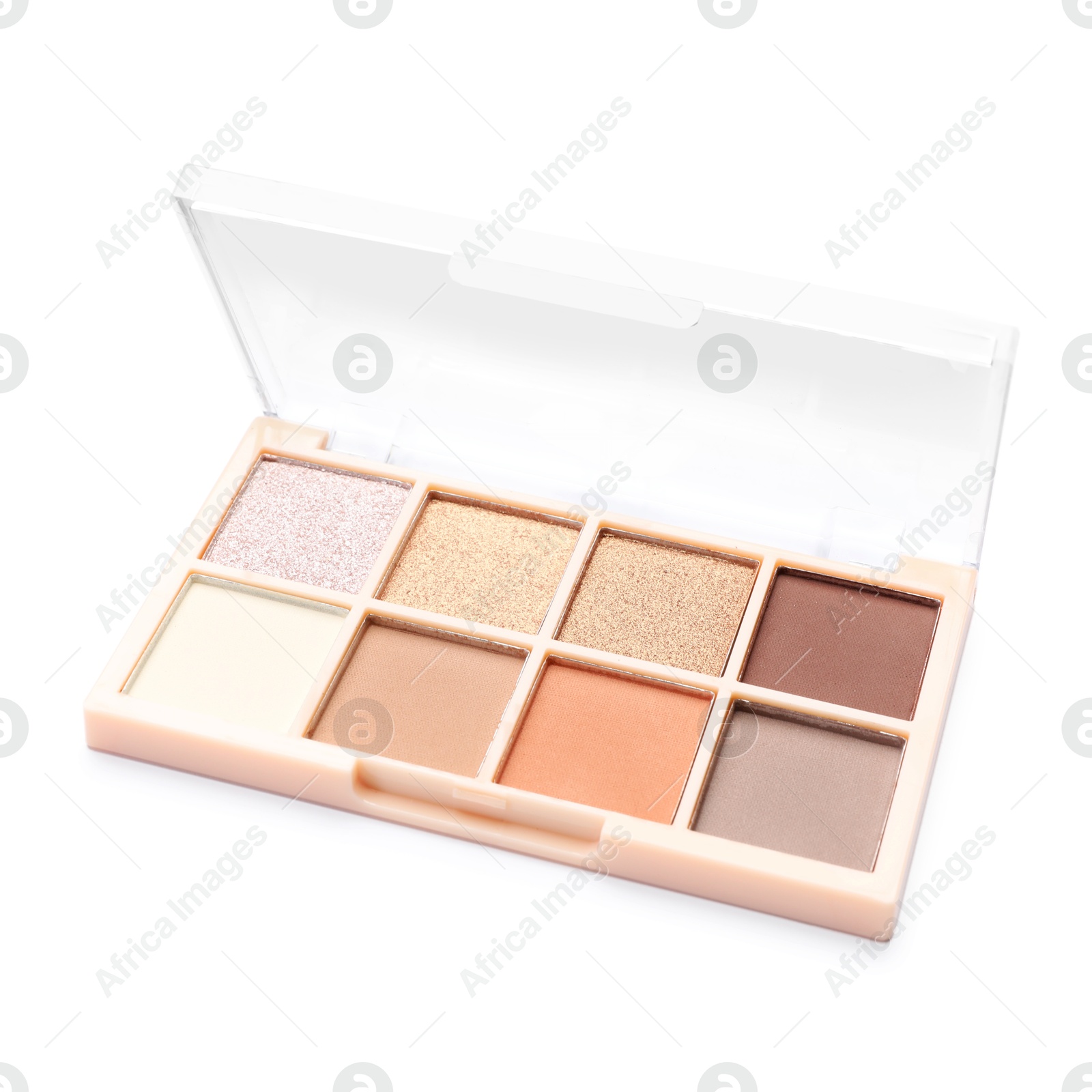 Photo of One beautiful eyeshadow palette isolated on white