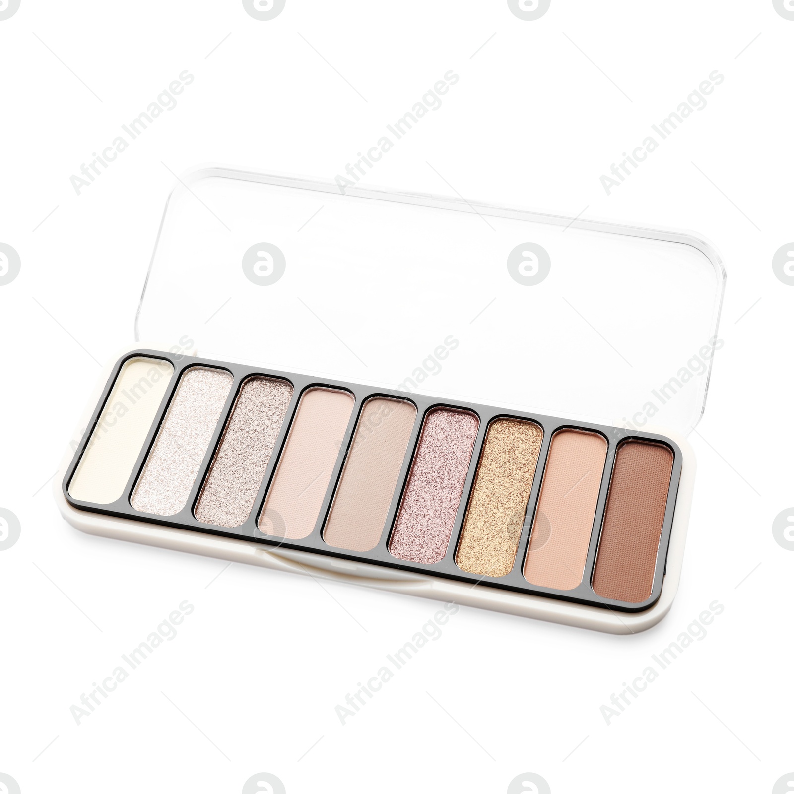 Photo of One beautiful eyeshadow palette isolated on white