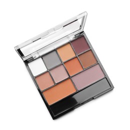 Photo of One beautiful eyeshadow palette isolated on white, top view