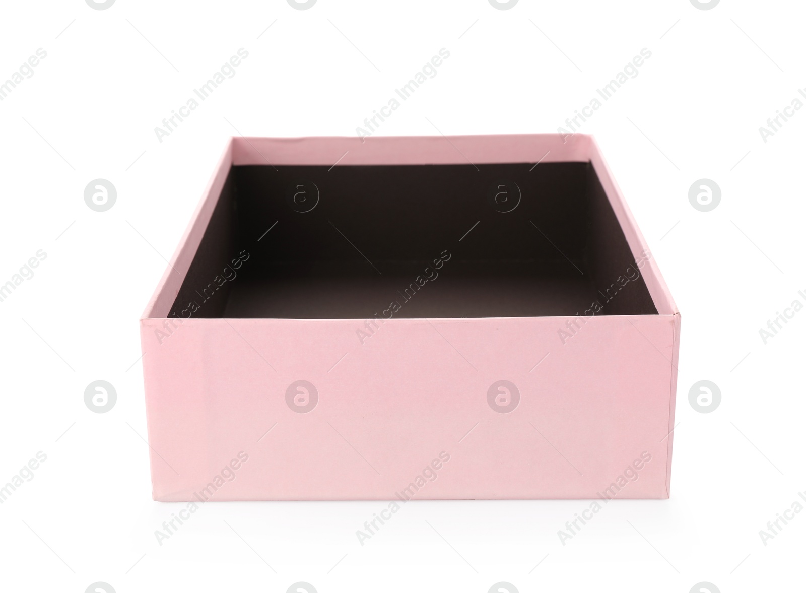 Photo of One opened gift box isolated on white
