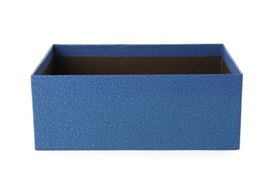 Photo of One opened gift box isolated on white