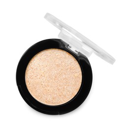 Photo of One beautiful eyeshadow pan isolated on white, top view