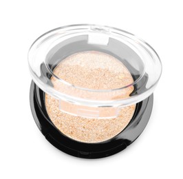 Photo of One beautiful eyeshadow pan isolated on white, top view