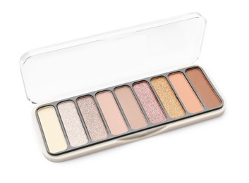 Photo of One beautiful eyeshadow palette isolated on white
