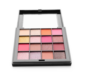 Photo of One beautiful eyeshadow palette isolated on white
