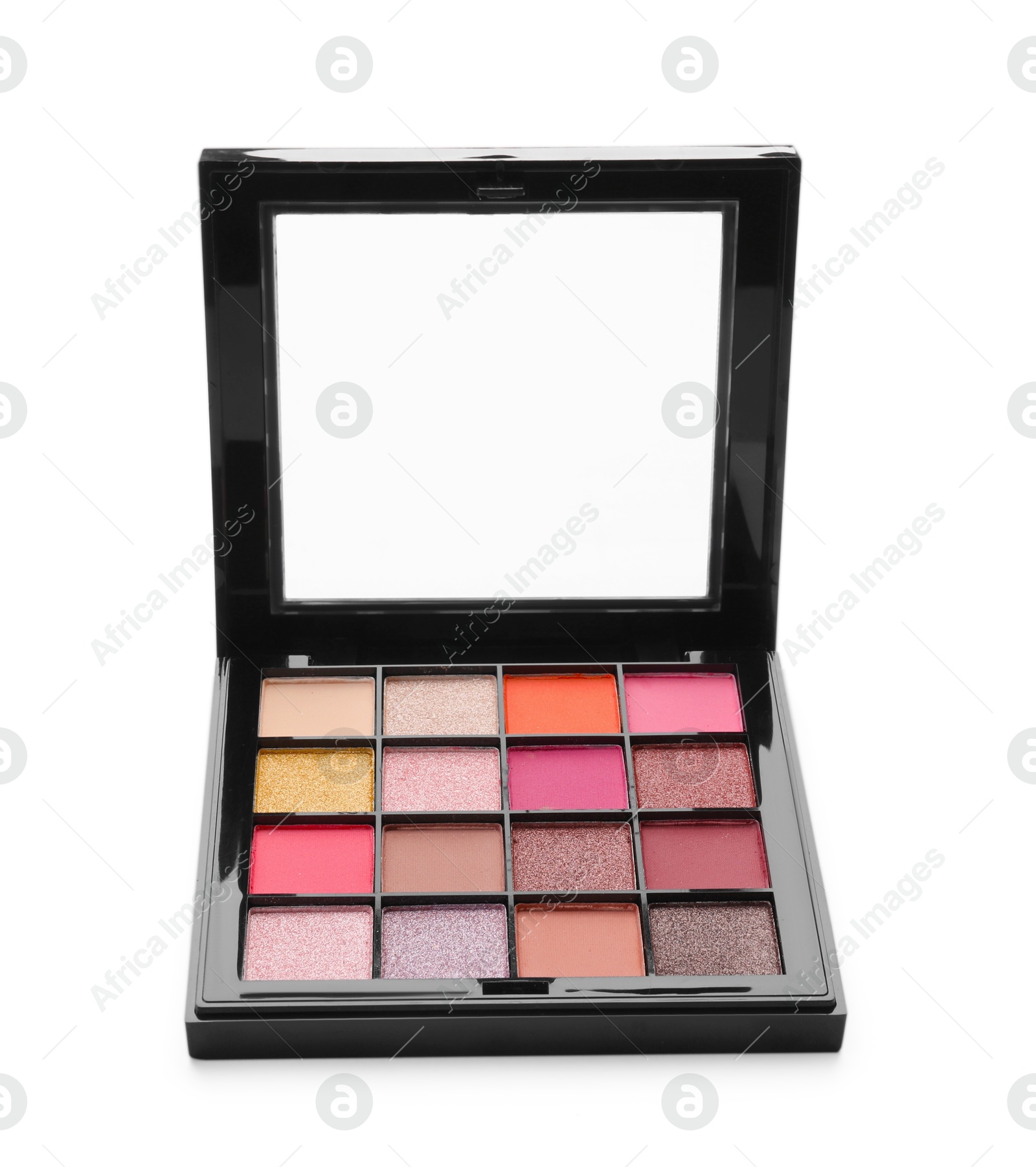 Photo of One beautiful eyeshadow palette isolated on white