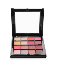 Photo of One beautiful eyeshadow palette isolated on white