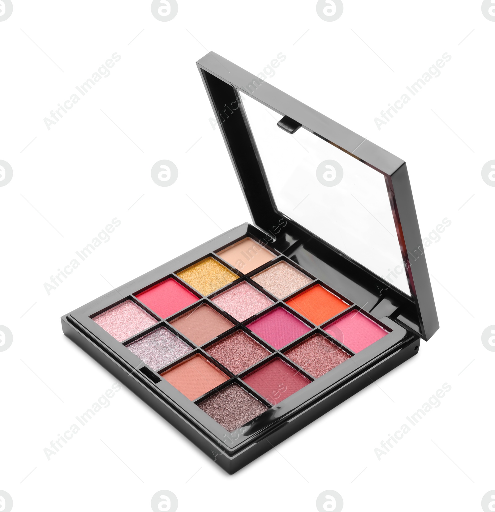 Photo of One beautiful eyeshadow palette isolated on white