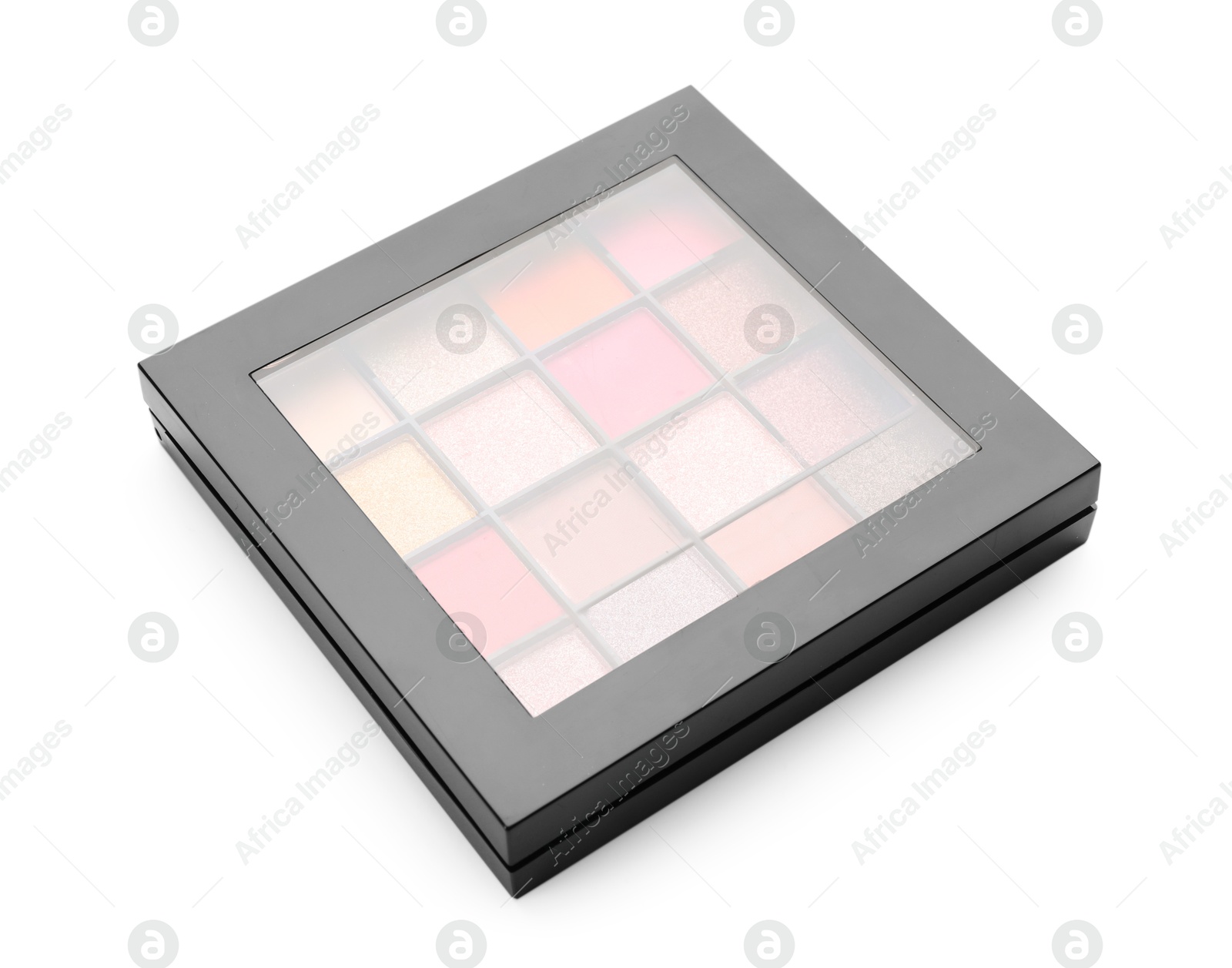 Photo of One beautiful eyeshadow palette isolated on white