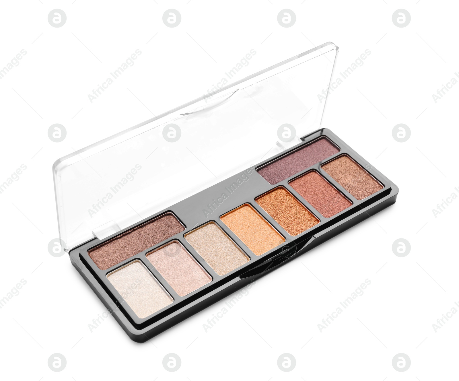 One beautiful eyeshadow palette isolated on white Photo of One beautiful eyeshadow palette isolated on white