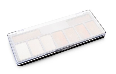 Photo of One beautiful eyeshadow palette isolated on white