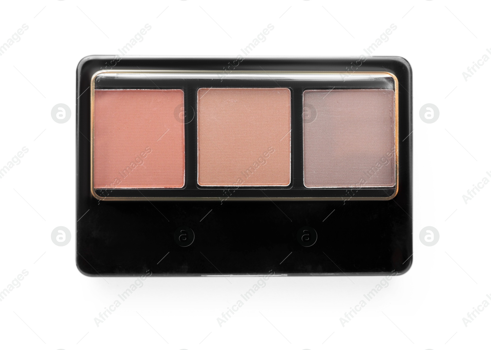 Photo of One beautiful eyebrow palette isolated on white, top view