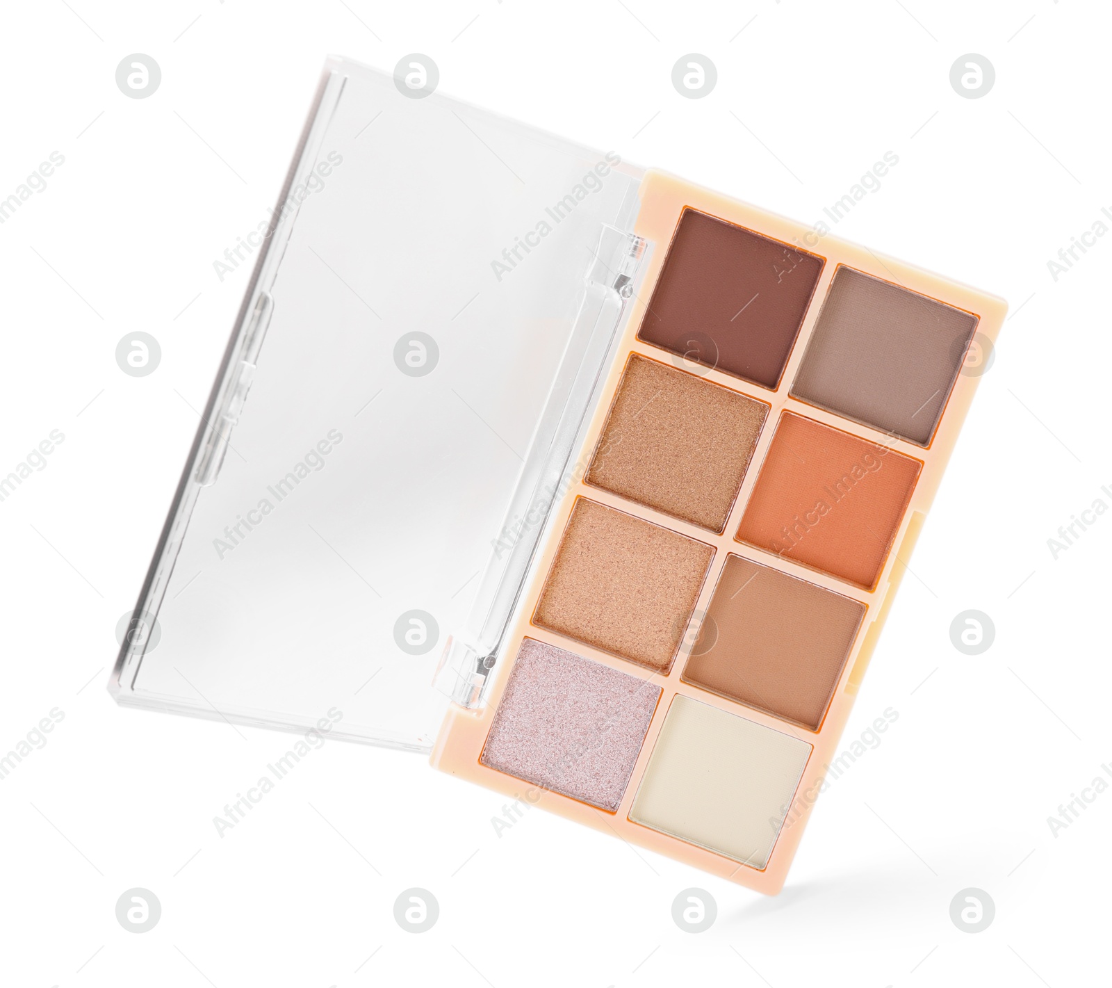 One beautiful eyeshadow palette isolated on white Photo of One beautiful eyeshadow palette isolated on white