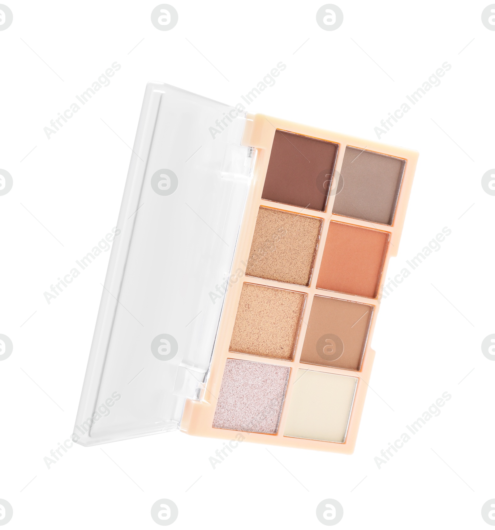Photo of One beautiful eyeshadow palette isolated on white