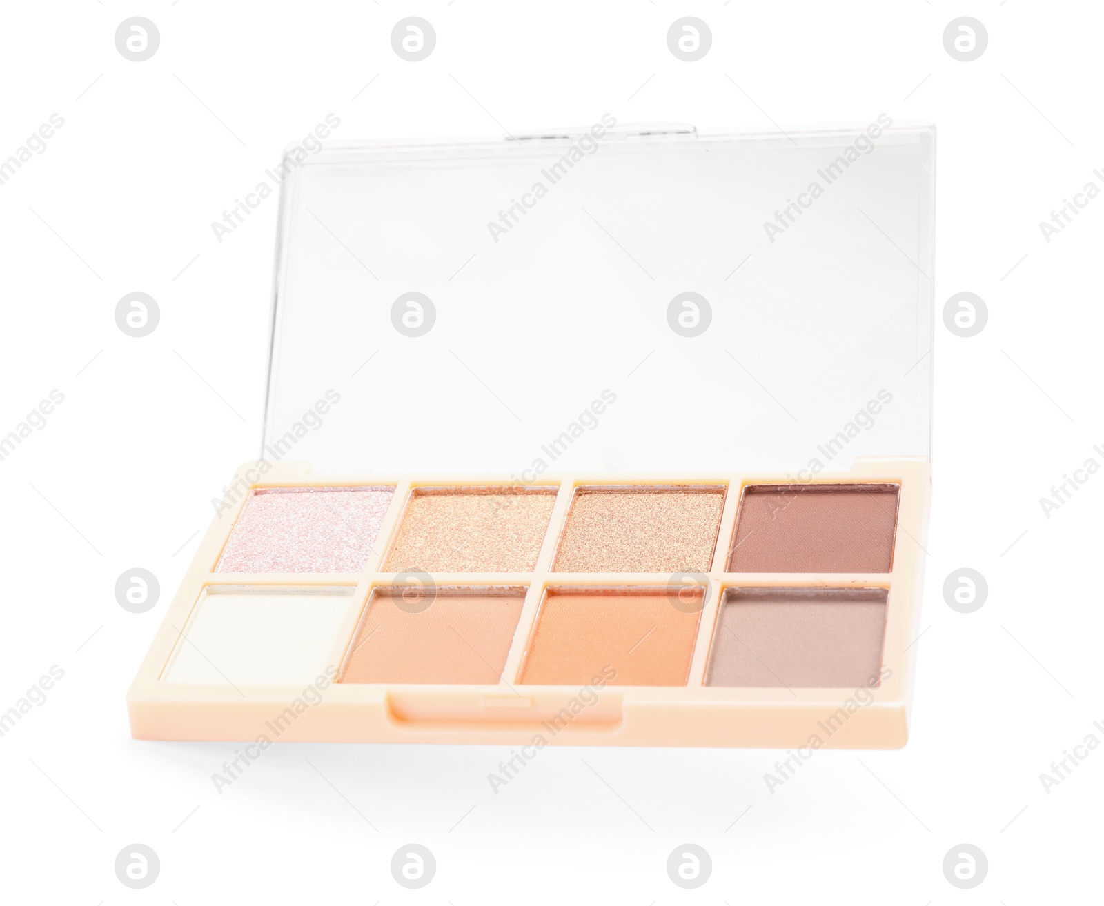 One beautiful eyeshadow palette isolated on white Photo of One beautiful eyeshadow palette isolated on white