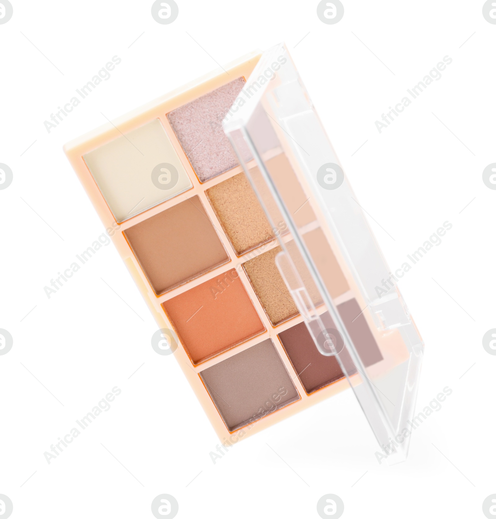 One beautiful eyeshadow palette isolated on white Photo of One beautiful eyeshadow palette isolated on white
