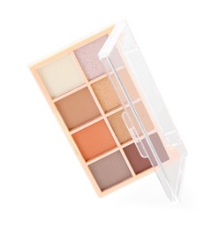 Photo of One beautiful eyeshadow palette isolated on white