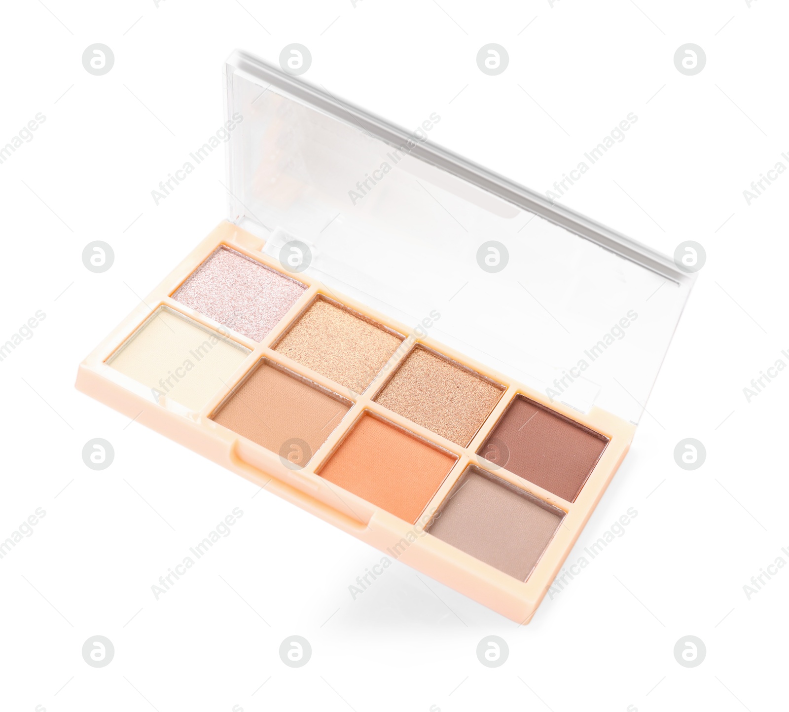 One beautiful eyeshadow palette isolated on white Photo of One beautiful eyeshadow palette isolated on white