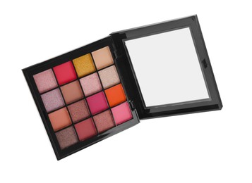 Photo of One beautiful eyeshadow palette isolated on white
