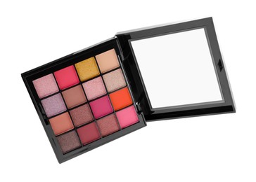 Photo of One beautiful eyeshadow palette isolated on white