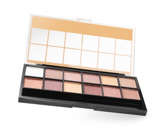 Photo of One beautiful eyeshadow palette isolated on white