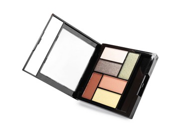 Photo of One beautiful eyeshadow palette isolated on white