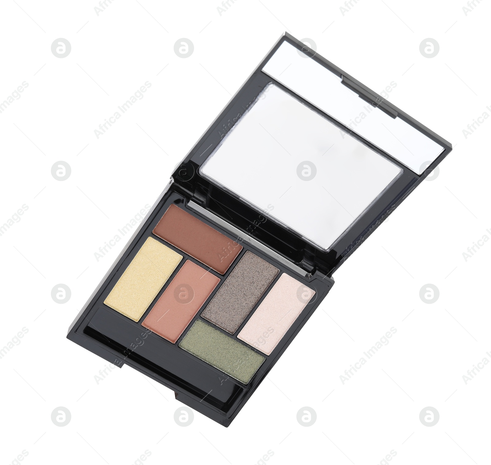 Photo of One beautiful eyeshadow palette isolated on white