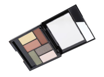 Photo of One beautiful eyeshadow palette isolated on white