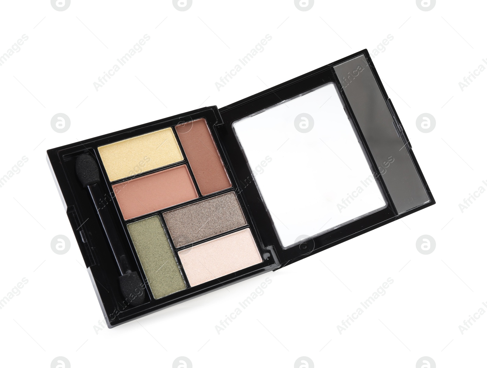 Photo of One beautiful eyeshadow palette isolated on white