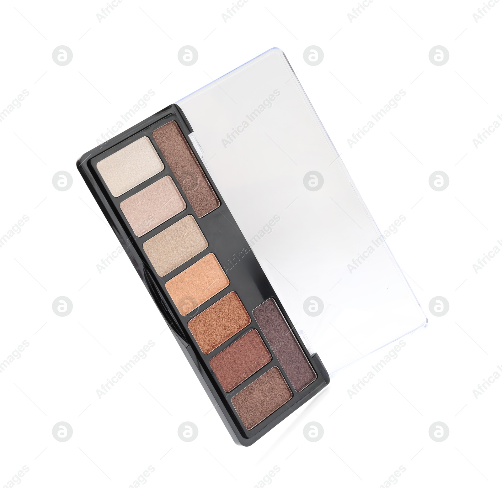 Photo of One beautiful eyeshadow palette isolated on white
