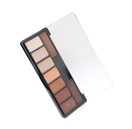 Photo of One beautiful eyeshadow palette isolated on white
