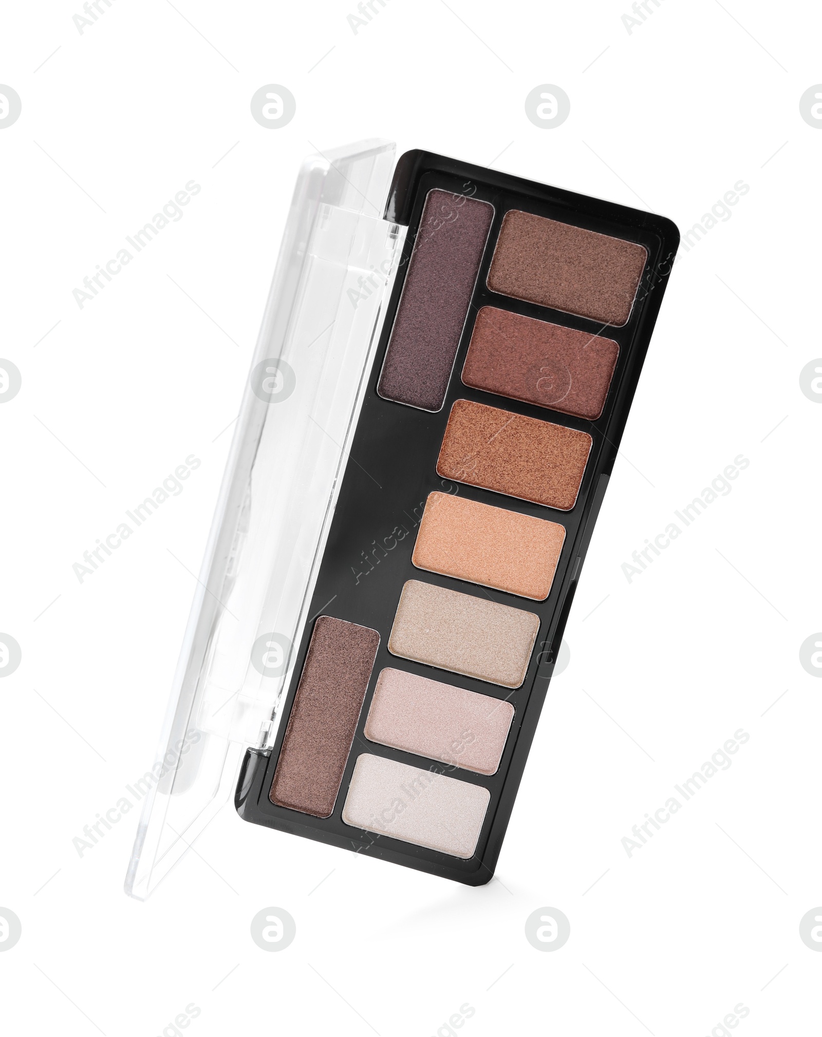 One beautiful eyeshadow palette isolated on white Photo of One beautiful eyeshadow palette isolated on white