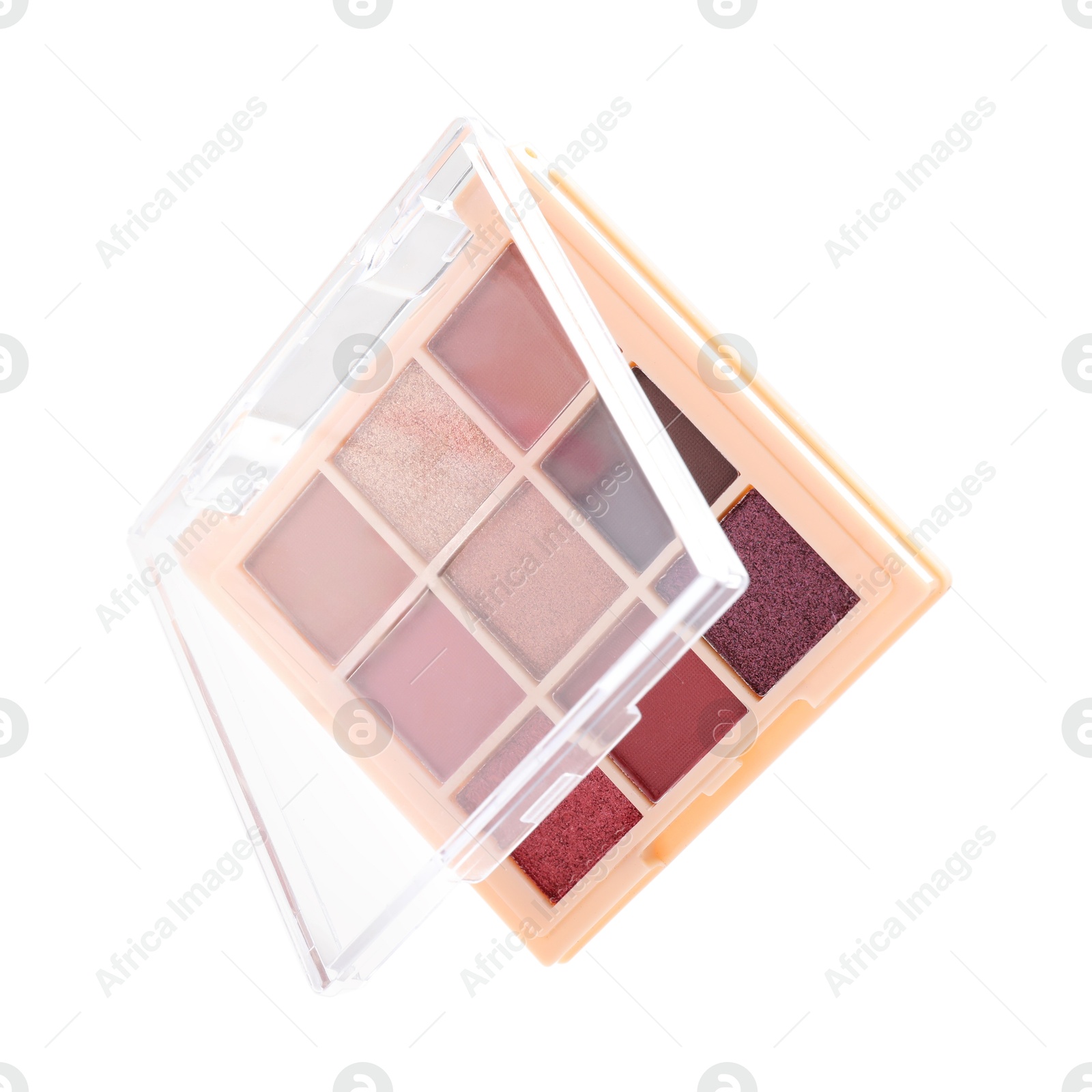 Photo of One beautiful eyeshadow palette isolated on white