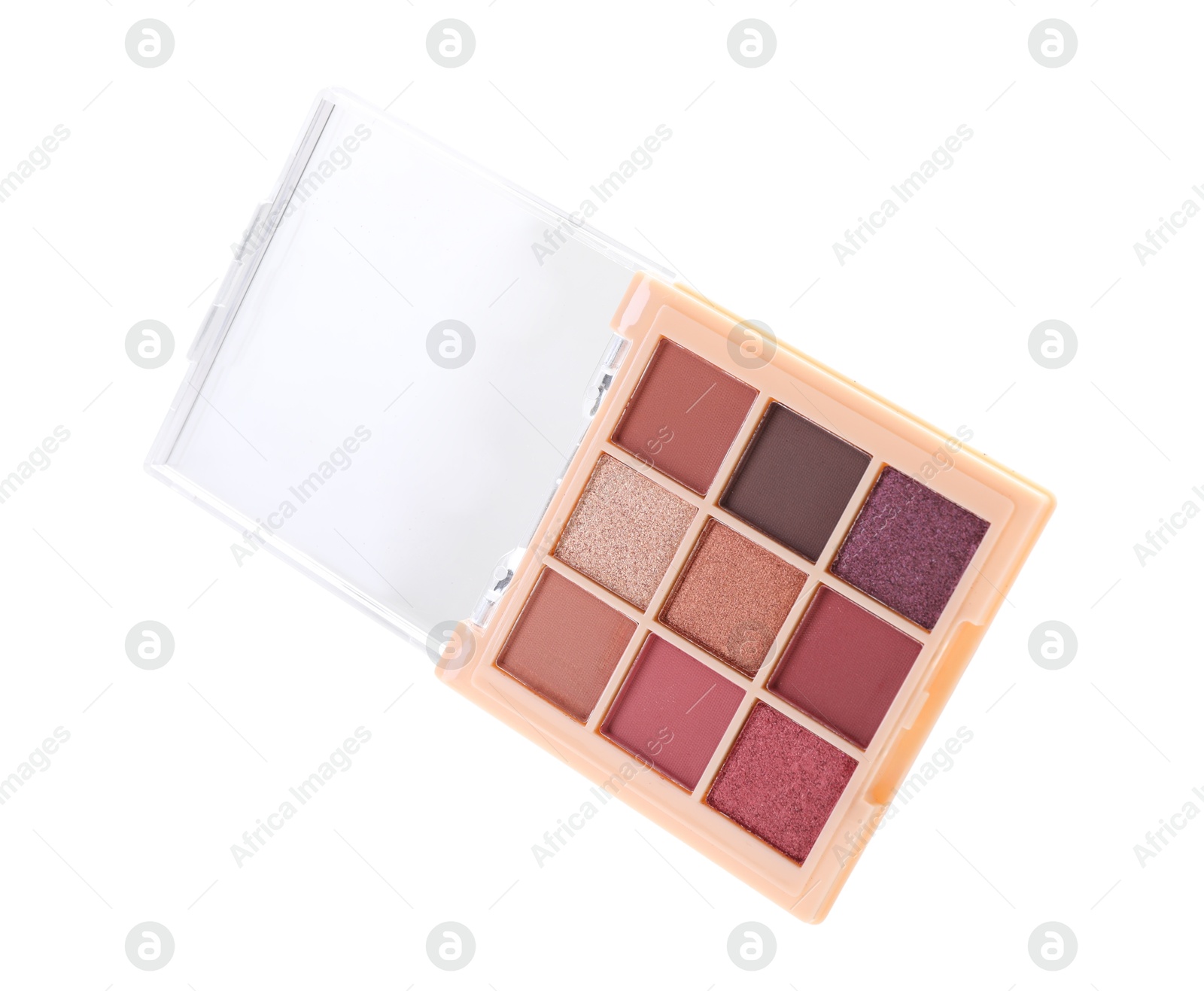 Photo of One beautiful eyeshadow palette isolated on white