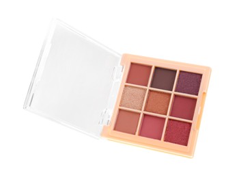 Photo of One beautiful eyeshadow palette isolated on white