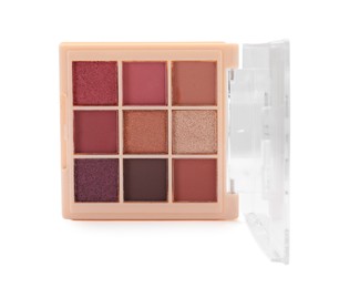 Photo of One beautiful eyeshadow palette isolated on white