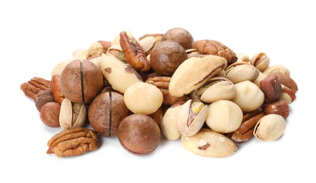 Photo of Mix of different nuts isolated on white