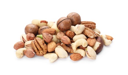 Photo of Mix of different nuts isolated on white