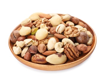 Photo of Mix of different nuts isolated on white