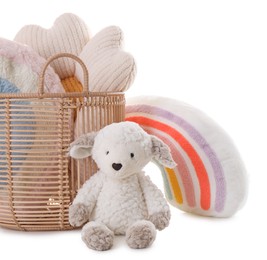 Photo of Many different children's toys isolated on white