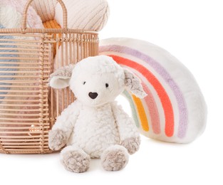 Photo of Many different children's toys isolated on white