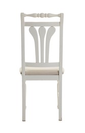 Photo of Stylish chair isolated on white. Used stuff
