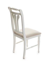Photo of Stylish chair isolated on white. Used stuff