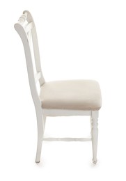 Photo of Stylish chair isolated on white. Used stuff