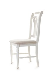 Photo of Stylish chair isolated on white. Used stuff