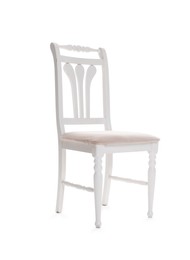 Photo of Stylish chair isolated on white. Used stuff